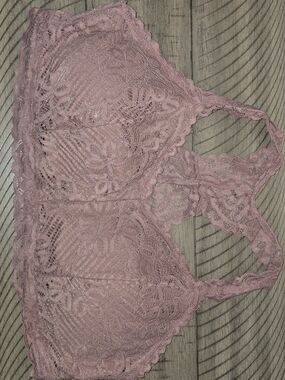 Maurices Dusty Mauve Lace Bralette 3x